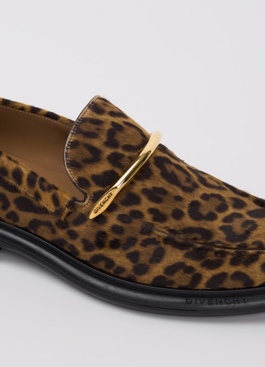 Givenchy Pinch loafer van kalfsleer met ponyhair - detail 6 camel