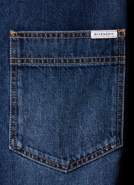 Givenchy Regular fit overshirt van denim - detail 2 indigo