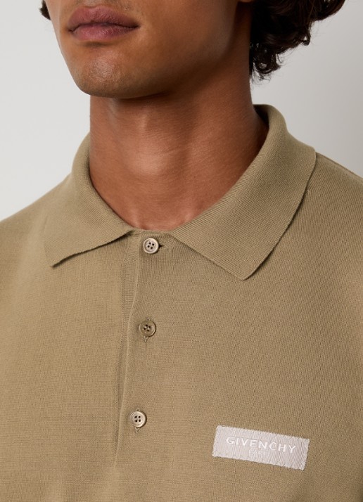 Givenchy Regular fit polo met logoborduring - detail 5 camel