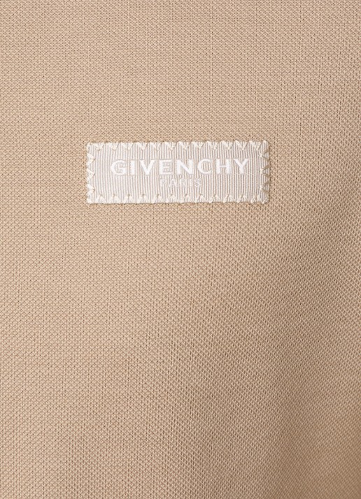 Givenchy Regular fit polo van piqué katoen met logo - detail 4 beige