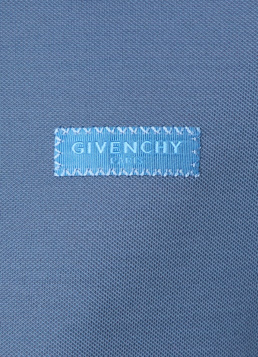 Givenchy Regular fit polo van piqué katoen met logo - detail 5 blauw