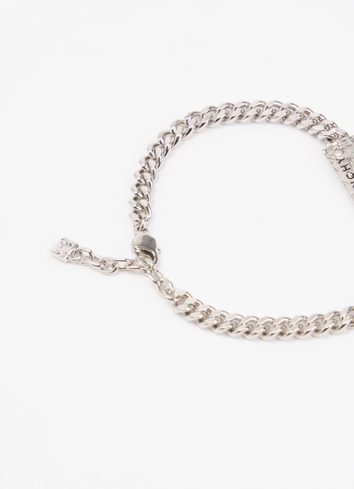 Givenchy Schakelarmband met logo - detail zilver