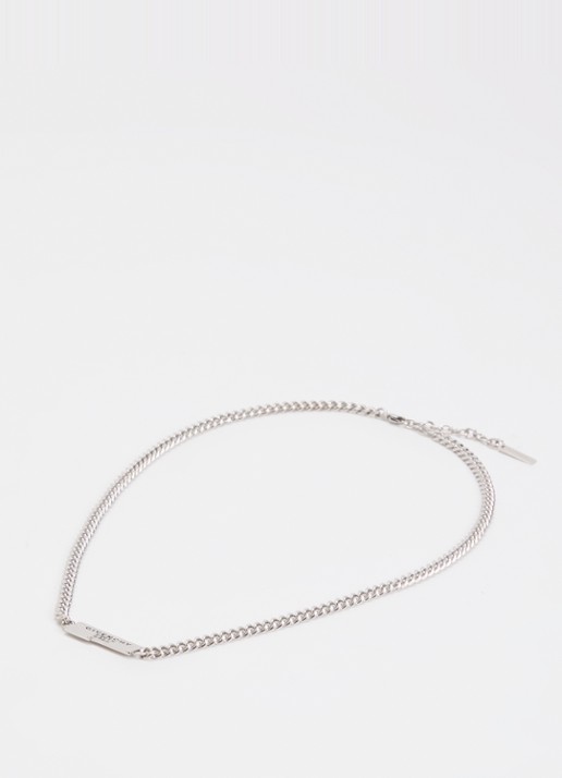 Givenchy Schakelketting met logo - detail zilver