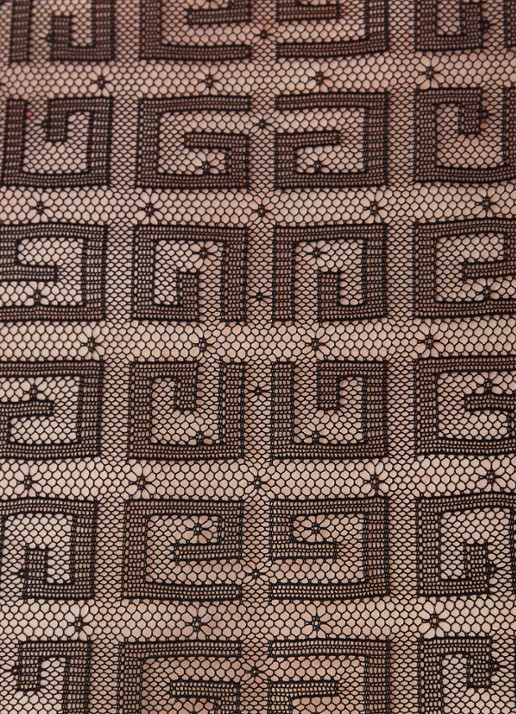 Givenchy Semi-transparante body van kant met logo - detail 5 zwart