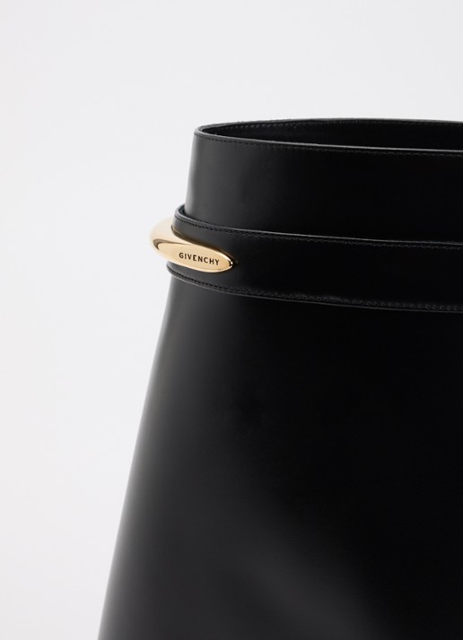 Givenchy Shark enkellaarsje van kalfsleer - detail 3 zwart