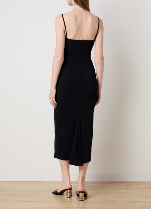 Givenchy Sliced midi jurk  - achterkant zwart