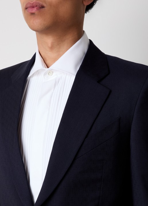 Givenchy Slim fit colbert van wol met klepzakken - detail 5 donkerblauw