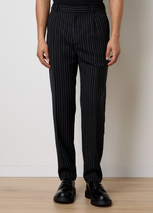 Givenchy Slim fit pantalon van wol met streepprint en steekzakken