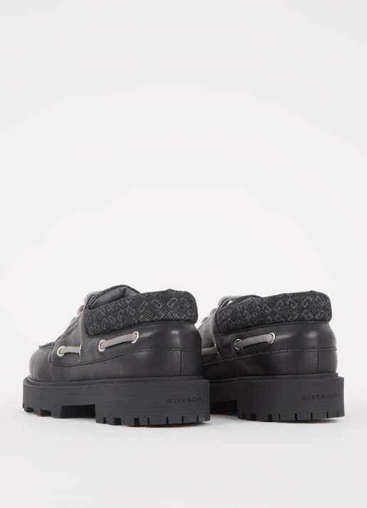 Givenchy Strom bootschoen van leer met suède details - achterkant 5 zwart