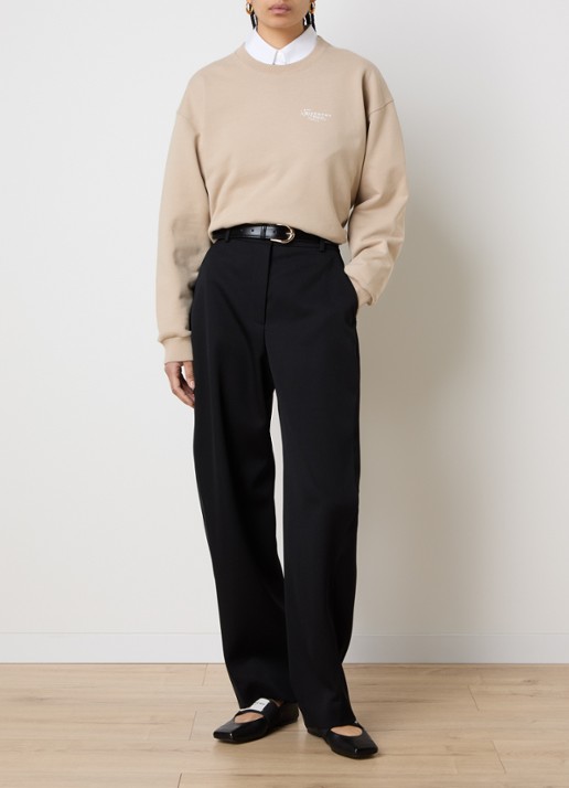 Givenchy Sweater met logo- en backprint - voorkant 3 beige