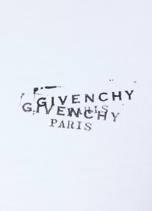 Givenchy T-shirt met logo- en backprint - detail 5 wit