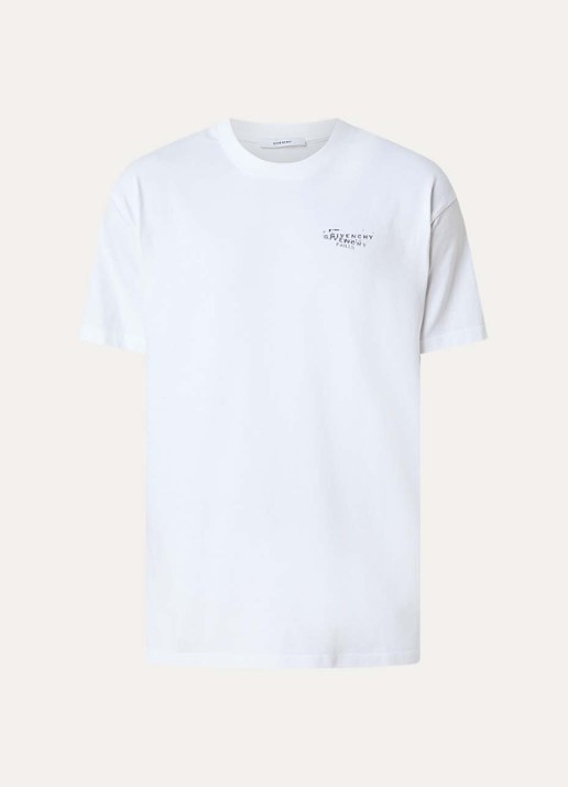 Givenchy T-shirt met logo- en backprint - voorkant 2 wit