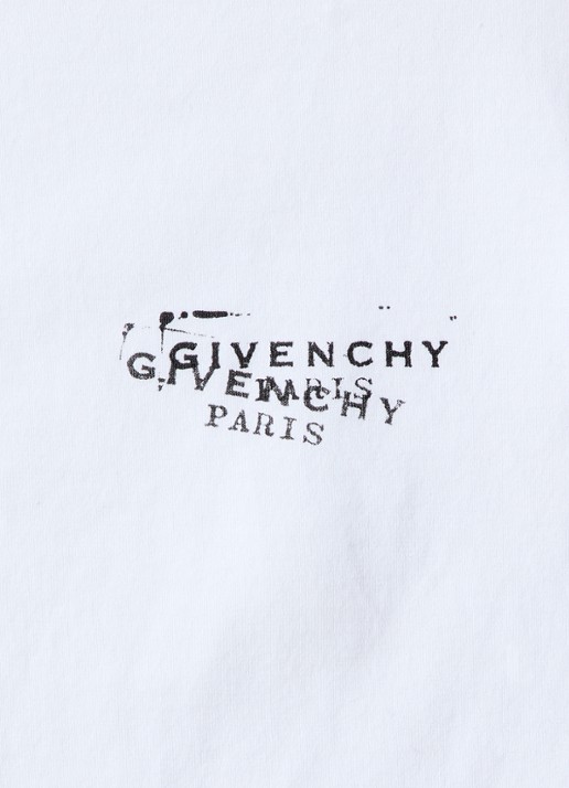 Givenchy T-shirt met logo- en backprint - detail 5 wit