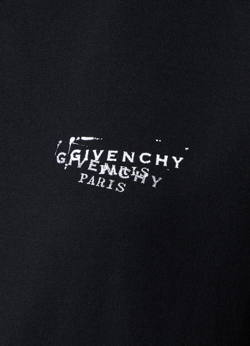 Givenchy T-shirt met logo- en backprint - detail 5 zwart