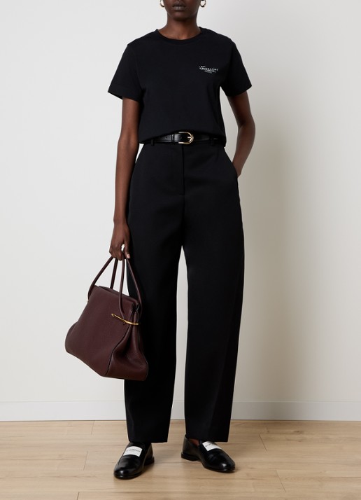 Givenchy T-shirt met logo- en backprint - voorkant 3 zwart