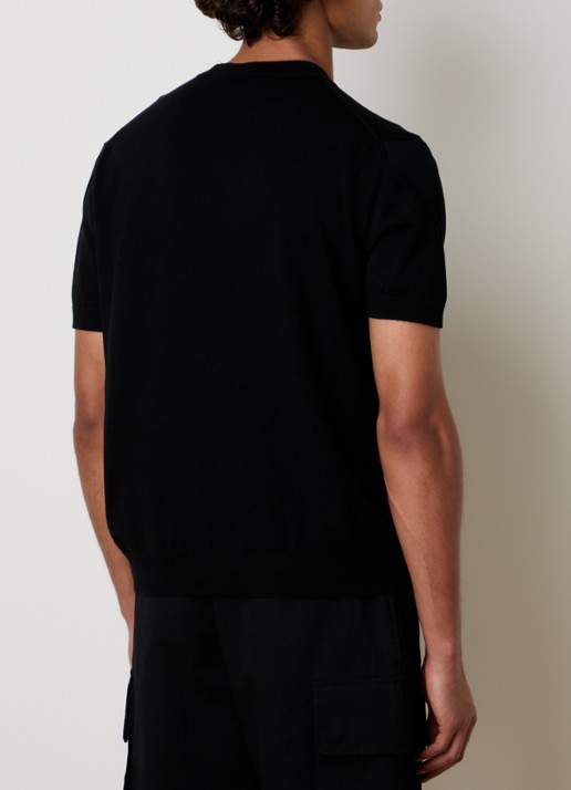 Givenchy T-shirt met logoborduring - achterkant 3 zwart