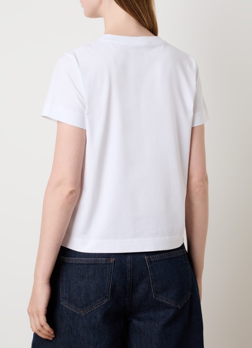Givenchy T-shirt met logoborduring - achterkant wit