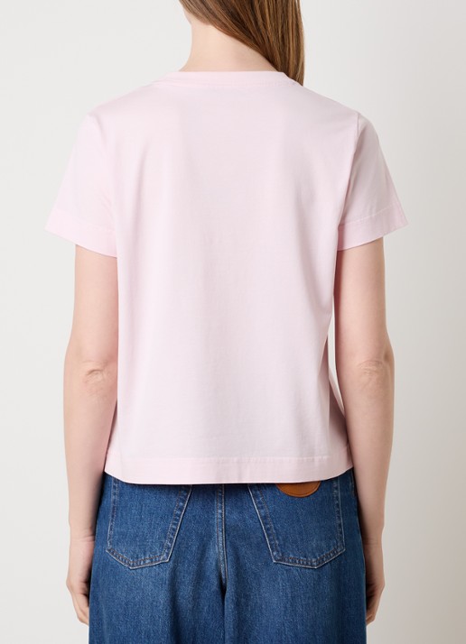 Givenchy T-shirt met logoborduring - achterkant 5 lichtroze