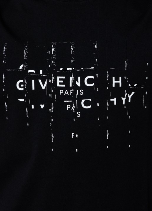 Givenchy T-shirt met logoprint - detail 4 zwart