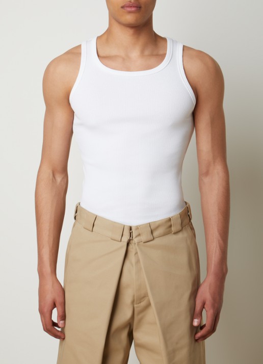 Givenchy Tanktop met ribstructuur - detail 4 wit