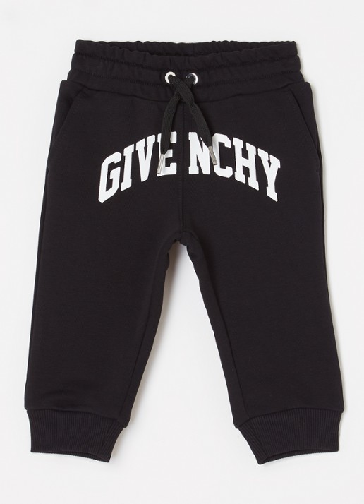 Givenchy Tapered fit joggingbroek met logoprint - voorkant 2 zwart