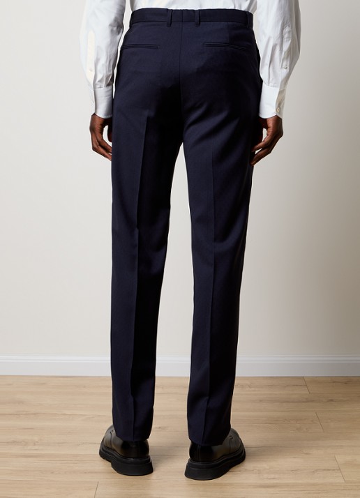 Givenchy Tapered fit pantalon van wol met steekzakken  - achterkant donkerblauw