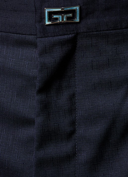 Givenchy Tapered fit pantalon van wol met steekzakken  - detail 4 donkerblauw