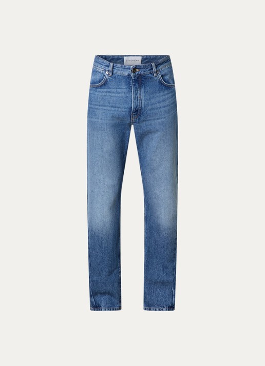 Givenchy Tapered jeans met medium wassing - voorkant 5 indigo