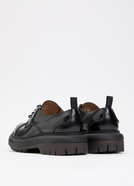 Givenchy Veterschoen van leer met logo - achterkant zwart