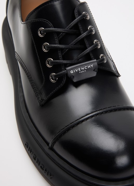 Givenchy Veterschoen van leer met logo - detail 5 zwart