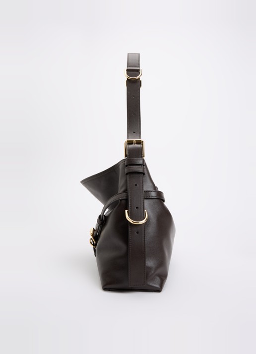 Givenchy Vouyou schoudertas van leer - detail 4 chocoladebruin