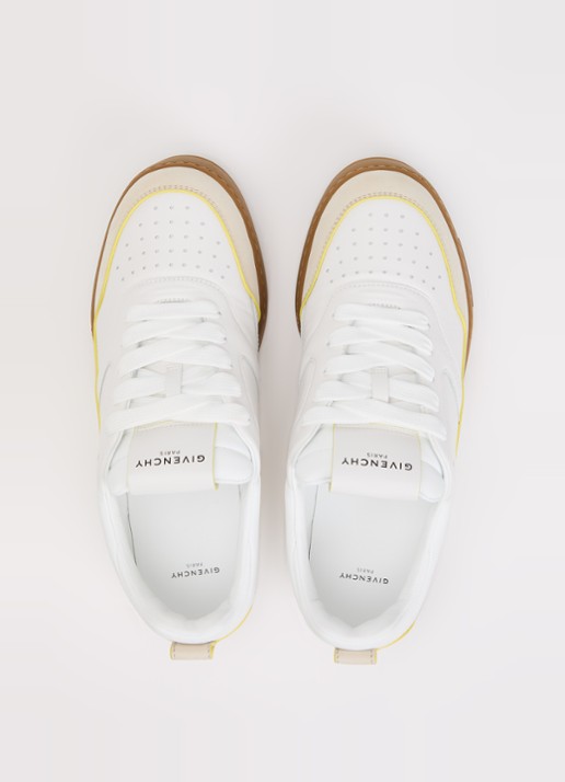 Givenchy Yard Court sneaker van kalfsleer met nubuck details - detail 4 wit