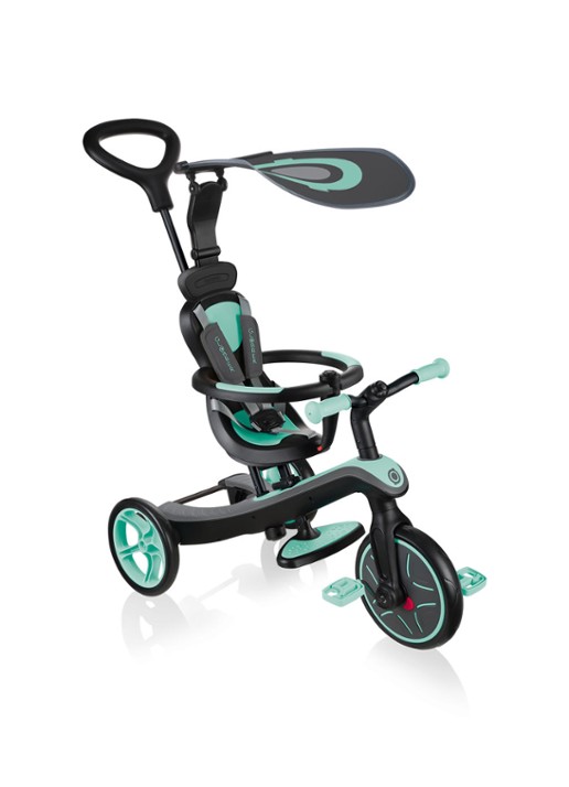 Globber Loopfiets Trike Explorer 4 in 1 - voorkant mint
