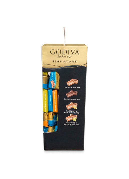 Godiva Signature Tower Napolitains chocoladerepen 225 gram - voorkant 2 geelgoud