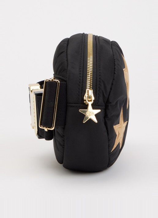Goldbergh Amayi heuptas met leren details - detail 4 zwart