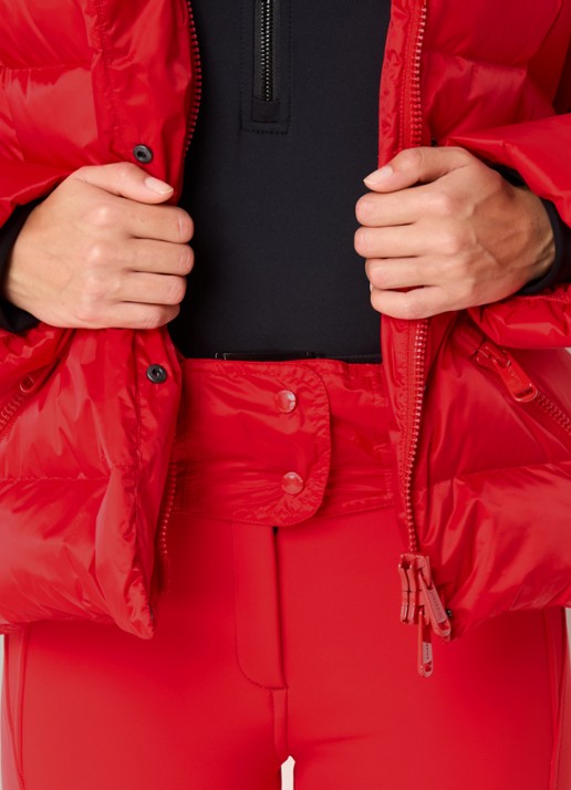 Goldbergh Bea ski-jas met ceintuur en ritszakken - detail 4 rood