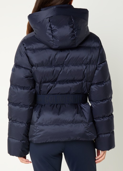 Goldbergh Bea ski-jas met ceintuur en ritszakken - achterkant 6 donkerblauw