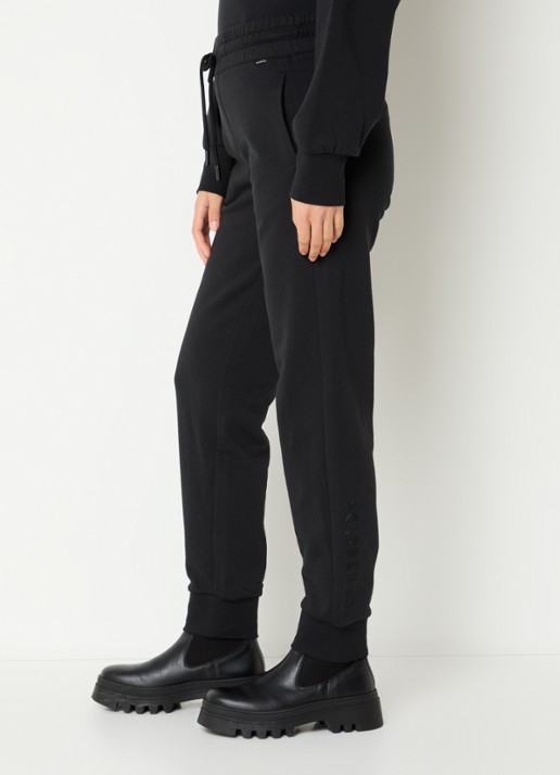 Goldbergh Bright joggingbroek in  katoenblend met steekzakken - detail 5 zwart