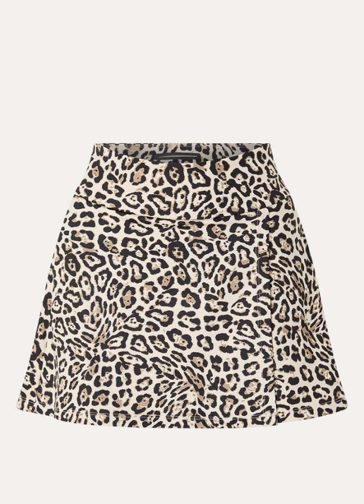 Goldbergh Cat mini broekrok met panterprint - voorkant 4 beige
