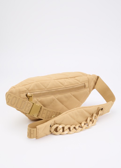 Goldbergh Col heuptas met quilt patroon - achterkant 4 beige