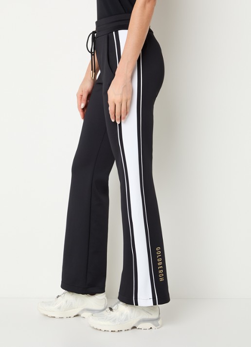 Goldbergh Elio high waist flared joggingbroek - detail 3 zwart