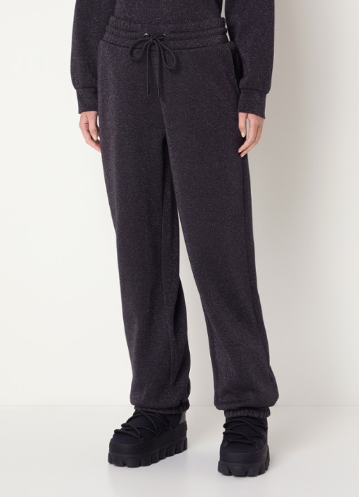 Goldbergh Glimpse high waist tapered fit joggingbroek met lurex