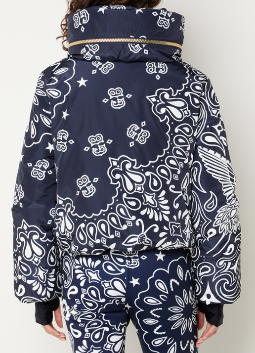 Goldbergh Kyoki ski-jas met paisley dessin - achterkant 5 donkerblauw