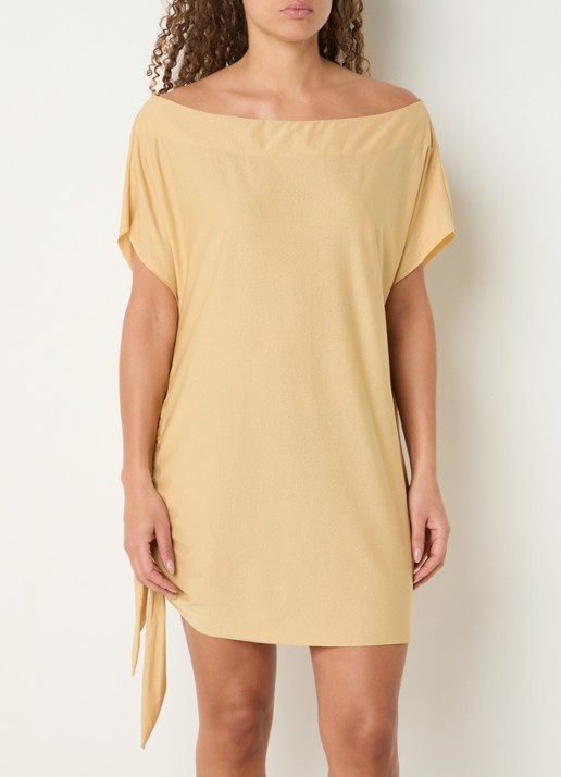 Goldbergh Leone mini jurk met lurex en gestrikt detail