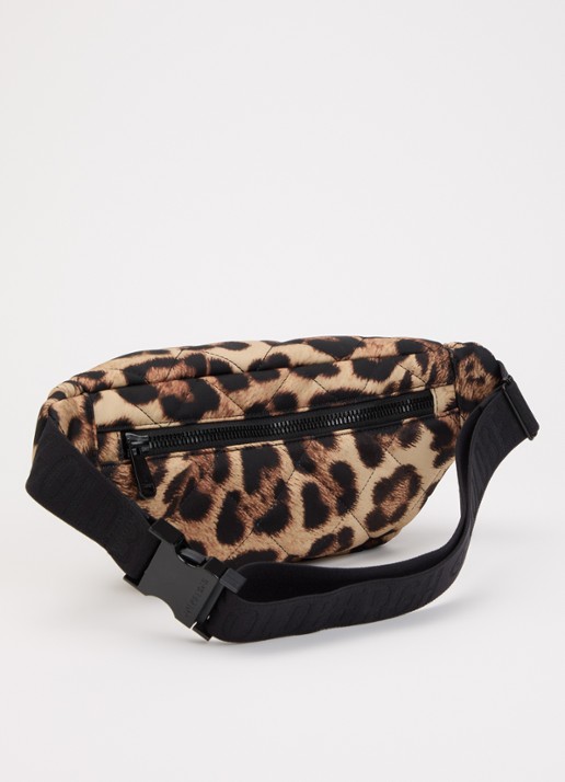 Goldbergh Loreana heuptas met panterprint en logo - achterkant bruin