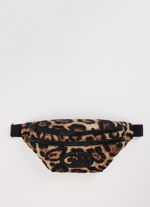 Goldbergh Loreana heuptas met panterprint en logo - voorkant 2 bruin