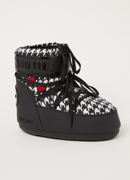 Goldbergh Love snowboot met grafische print - voorkant wit