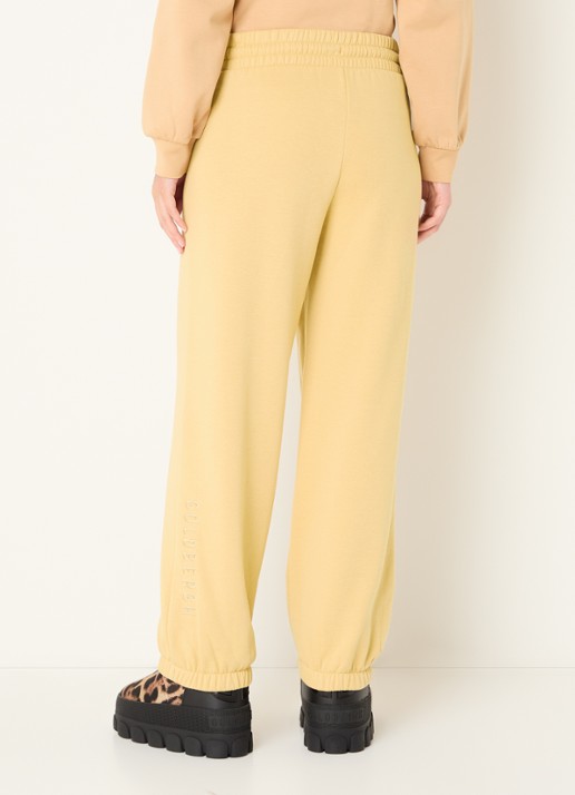 Goldbergh Luma high waist tapered fit joggingbroek met steekzakken - achterkant 2 beige