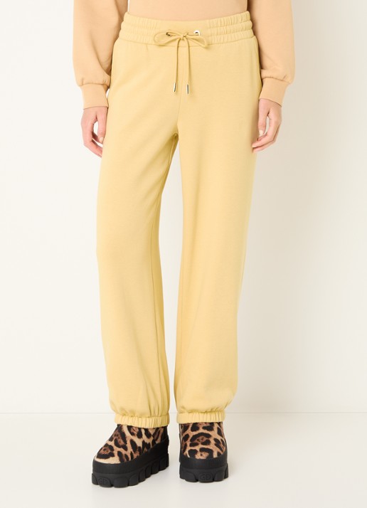 Goldbergh Luma high waist tapered fit joggingbroek met steekzakken - detail beige