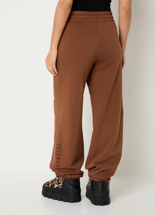 Goldbergh Luma high waist tapered fit joggingbroek met steekzakken - achterkant 3 bruin